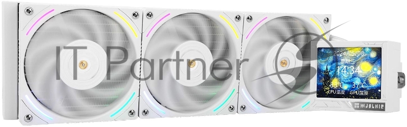 Система водяного охлаждения Thermalright Mjolnir Vision 360 ARGB Soc-AM5/AM4/1151/1200/2066/201 белый 4-pin 27dB Al LCD Ret (M-VISION-360-WH-ARGB)