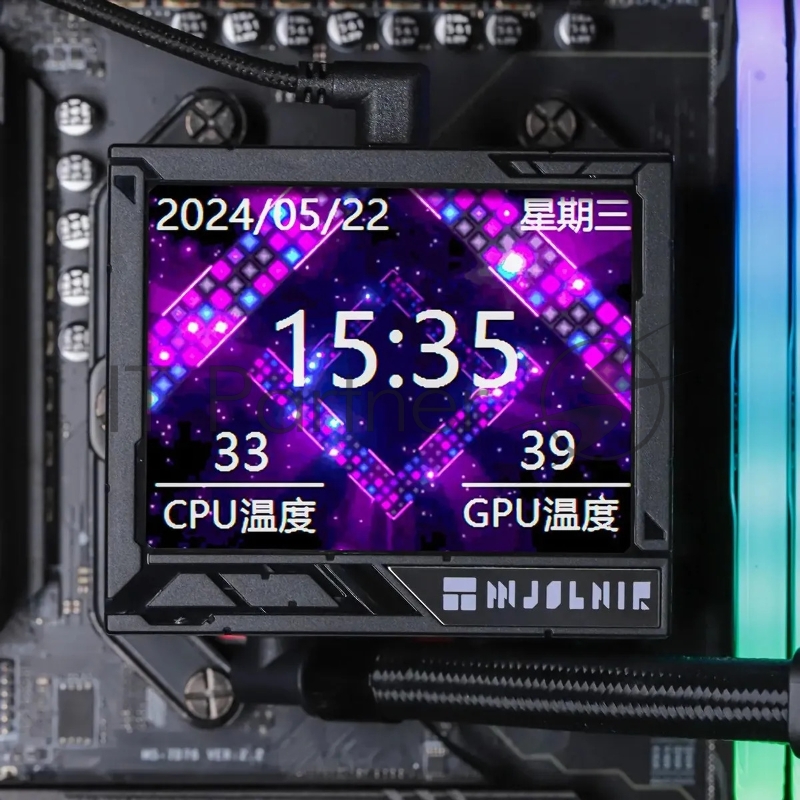 Система водяного охлаждения Thermalright Mjolnir Vision 360 ARGB Soc-AM5/AM4/1151/1200/2066/201 черный 4-pin 27dB Al LCD Ret (M-VISION-360-BL-ARGB)