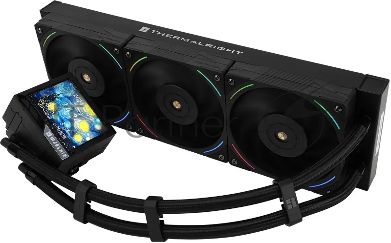 Система водяного охлаждения Thermalright Mjolnir Vision 360 ARGB Soc-AM5/AM4/1151/1200/2066/201 черный 4-pin 27dB Al LCD Ret (M-VISION-360-BL-ARGB)