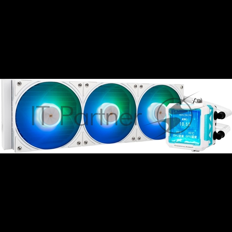 Система водяного охлаждения Thermalright Frozen Warframe PRO 360 ARGB Soc-AM5/AM4/1200/1700/1851 белый 4-pin 29.8dB Al LCD Ret (F-WFRAME-PRO-360-WH-ARGB)