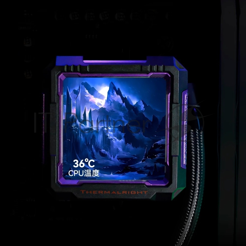 Система водяного охлаждения Thermalright Frozen Warframe PRO 360 ARGB Soc-AM5/AM4/1200/1700/1851 черный 4-pin 29.8dB Al LCD Ret (F-WFRAME-PRO-360-BL-ARGB)