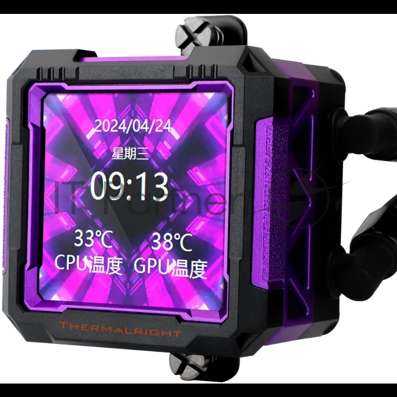 Система водяного охлаждения Thermalright Frozen Warframe PRO 360 ARGB Soc-AM5/AM4/1200/1700/1851 черный 4-pin 29.8dB Al LCD Ret (F-WFRAME-PRO-360-BL-ARGB)