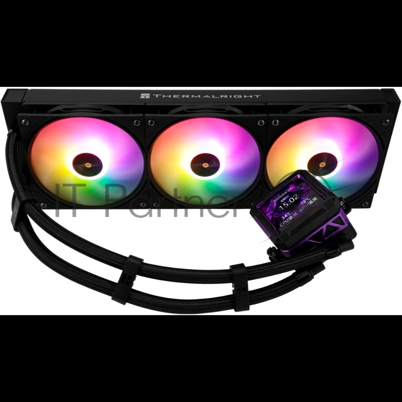 Система водяного охлаждения Thermalright Frozen Warframe PRO 360 ARGB Soc-AM5/AM4/1200/1700/1851 черный 4-pin 29.8dB Al LCD Ret (F-WFRAME-PRO-360-BL-ARGB)