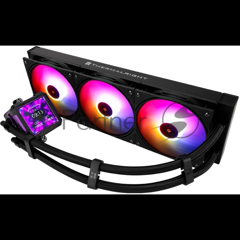 Система водяного охлаждения Thermalright Frozen Warframe PRO 360 ARGB Soc-AM5/AM4/1200/1700/1851 черный 4-pin 29.8dB Al LCD Ret (F-WFRAME-PRO-360-BL-ARGB)