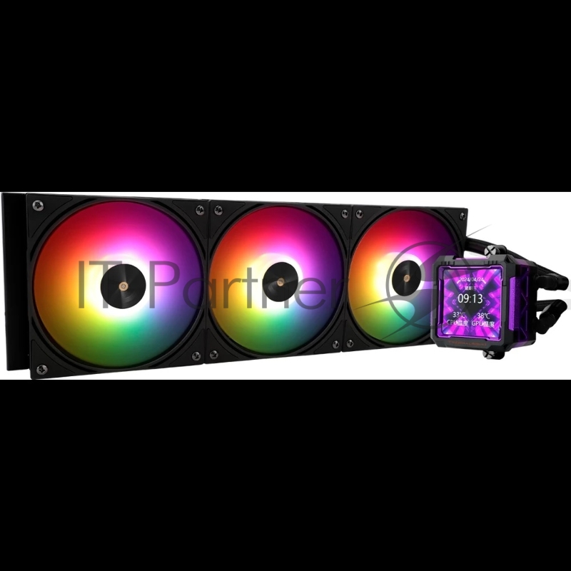 Система водяного охлаждения Thermalright Frozen Warframe PRO 360 ARGB Soc-AM5/AM4/1200/1700/1851 черный 4-pin 29.8dB Al LCD Ret (F-WFRAME-PRO-360-BL-ARGB)