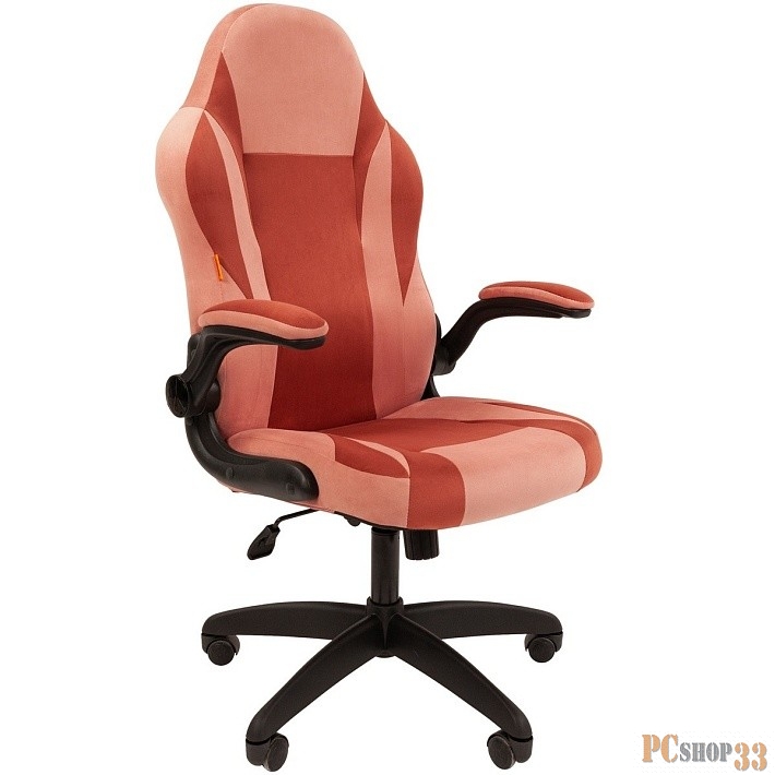 Кресло компьютерное Chairman game 55 Россия розов./бордо велюр Т26/Т28 пластик, черный