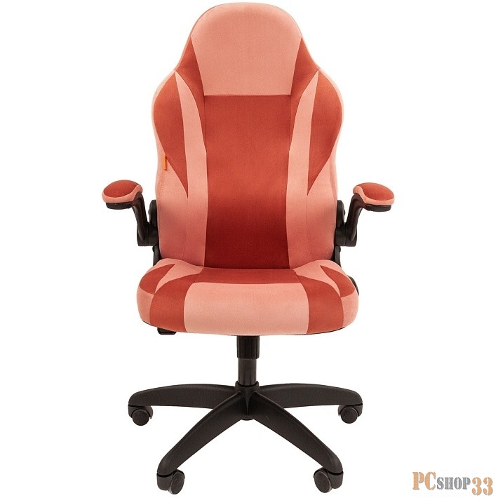 Кресло компьютерное Chairman game 55 Россия розов./бордо велюр Т26/Т28 пластик, черный