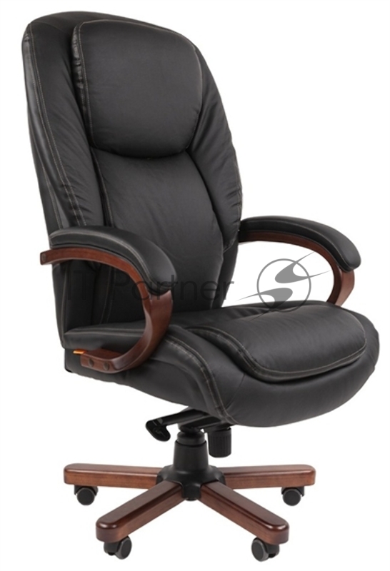 Кресло компьютерное Chairman 408 Россия нат.кожа/экокожа черная (мультиблок)