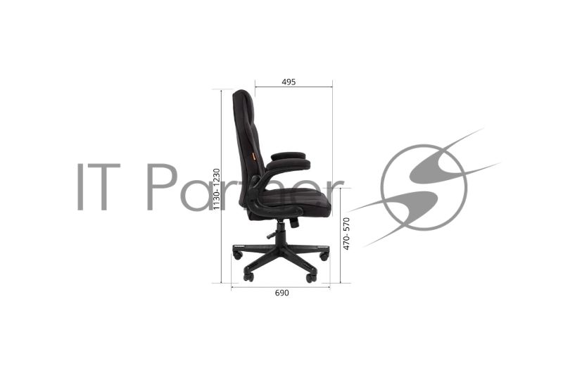 Кресло компьютерное Chairman game CH51 черный