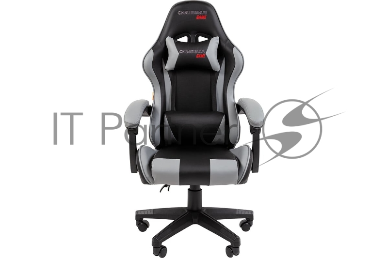 Кресло компьютерное Chairman game CH29 экокожа, черно-серый