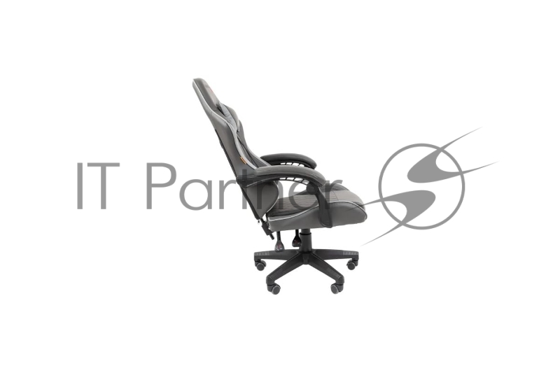 Кресло компьютерное Chairman game CH28 экокожа, черно-серый