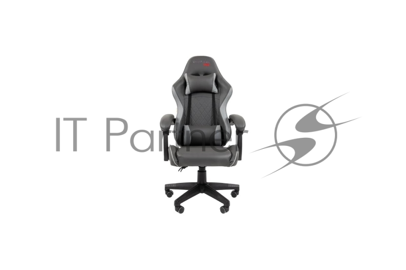 Кресло компьютерное Chairman game CH28 экокожа, черно-серый