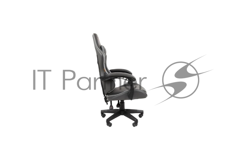 Кресло компьютерное Chairman game CH28 экокожа, черно-серый