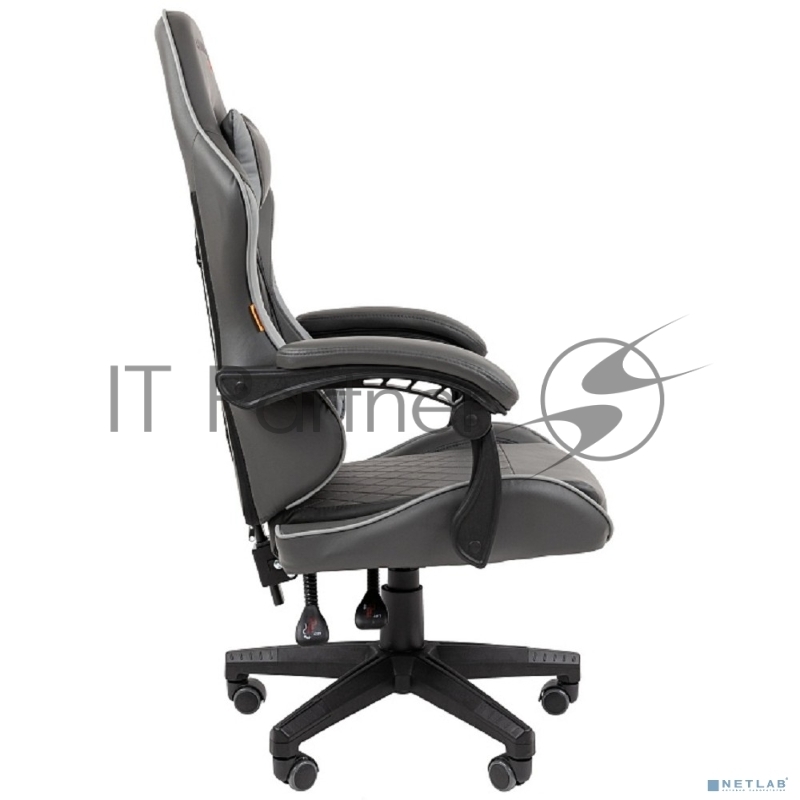 Кресло компьютерное Chairman game CH28 экокожа, черно-серый