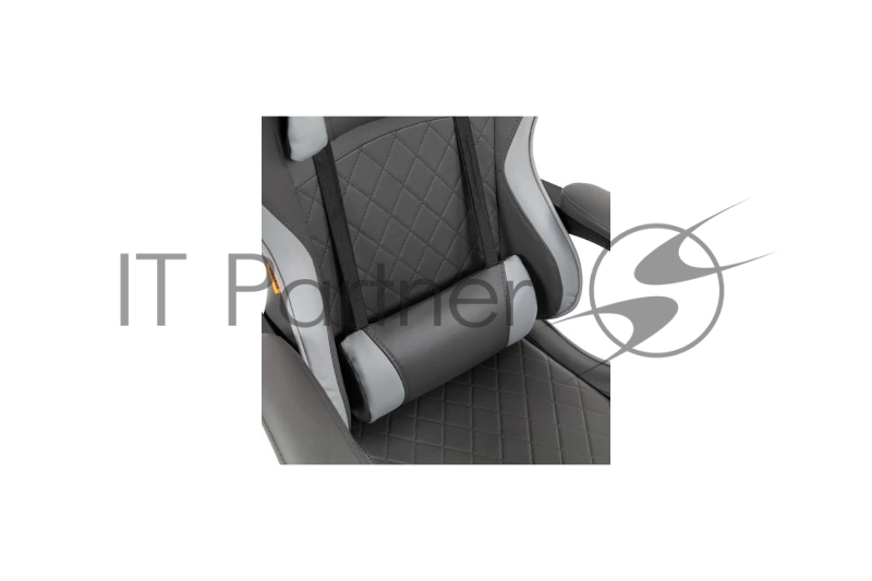 Кресло компьютерное Chairman game CH28 экокожа, черно-серый