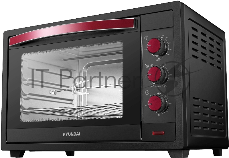 Мини-печь Hyundai MIO-HY102 50л. 2000Вт черный/красный