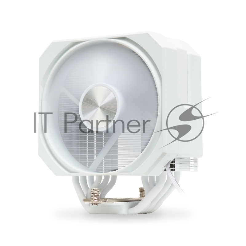 Кулер для процессора HSPD A116 WHITE (250W, 4-pin PWM, 155mm, Al/Cu, 6x6mm, 1x120mm, 68CFM, 25dBA, 1650RPM, S: 1851/1700/1200/20XX/115X/13XX, AM5/AM4/AM3/AM2/AM3+/AM2+/FM2/ white)