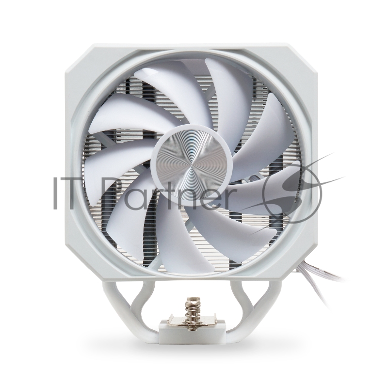 Кулер для процессора HSPD A116 WHITE (250W, 4-pin PWM, 155mm, Al/Cu, 6x6mm, 1x120mm, 68CFM, 25dBA, 1650RPM, S: 1851/1700/1200/20XX/115X/13XX, AM5/AM4/AM3/AM2/AM3+/AM2+/FM2/ white)