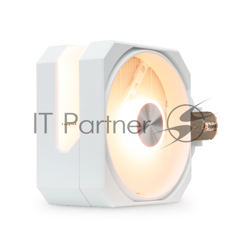 Кулер для процессора HSPD A116 WHITE ARGB (250W, 4-pin PWM, 155mm, Al/Cu, 6x6mm, ARGB, 1x120mm, 68CFM, 25dBA, 1650RPM, S: 1851/1700/1200/20XX/115X/13XX, AM5/AM4/AM3/AM2/AM3+/AM2+/FM2/ white)