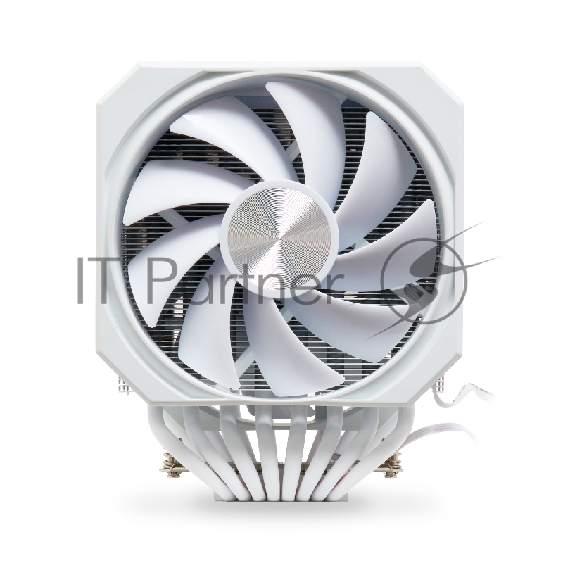 Кулер для процессора HSPD A128 WHITE (280W, 4-pin PWM, 155mm, Al/Cu, 8x6mm, 1x130+1x120mm, 68CFM, 25dBA, 1650RPM, S: 1851/1700/1200/20XX/115X/13XX, AM5/AM4/AM3/AM2/AM3+/AM2+/FM2/ white)