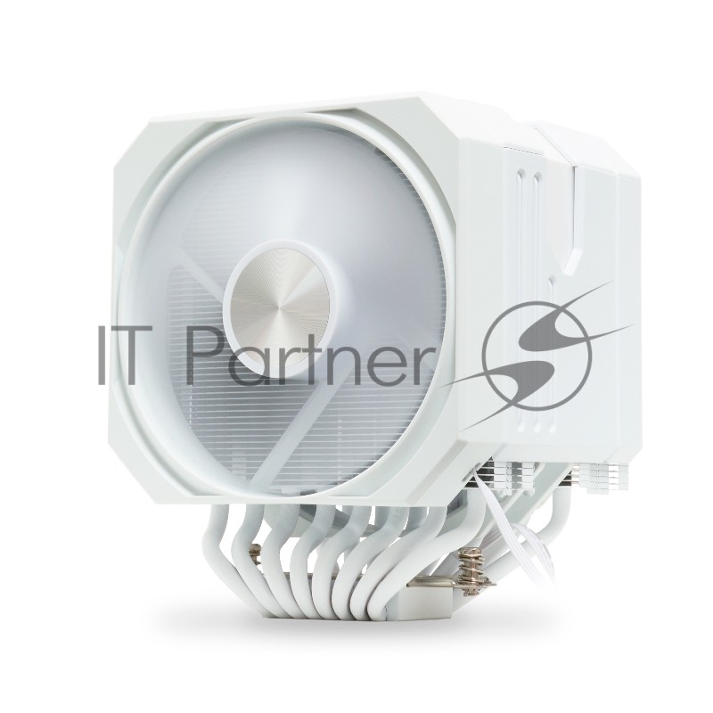 Кулер для процессора HSPD A128 WHITE (280W, 4-pin PWM, 155mm, Al/Cu, 8x6mm, 1x130+1x120mm, 68CFM, 25dBA, 1650RPM, S: 1851/1700/1200/20XX/115X/13XX, AM5/AM4/AM3/AM2/AM3+/AM2+/FM2/ white)