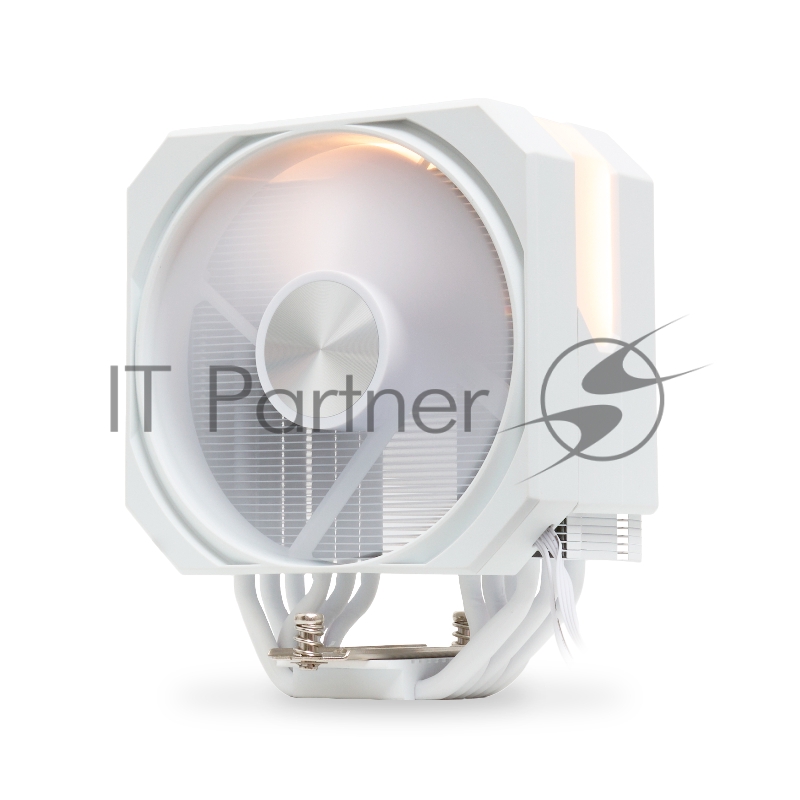 Кулер для процессора HSPD A116 WHITE ARGB cover (250W, 4-pin PWM, 155mm, Al/Cu, 6x6mm, ARGB cover, 1x120mm, 68CFM, 25dBA, 1650RPM, S: 1851/1700/1200/20XX/115X/13XX, AM5/AM4/AM3/AM2/AM3+/AM2+/FM2/ white)