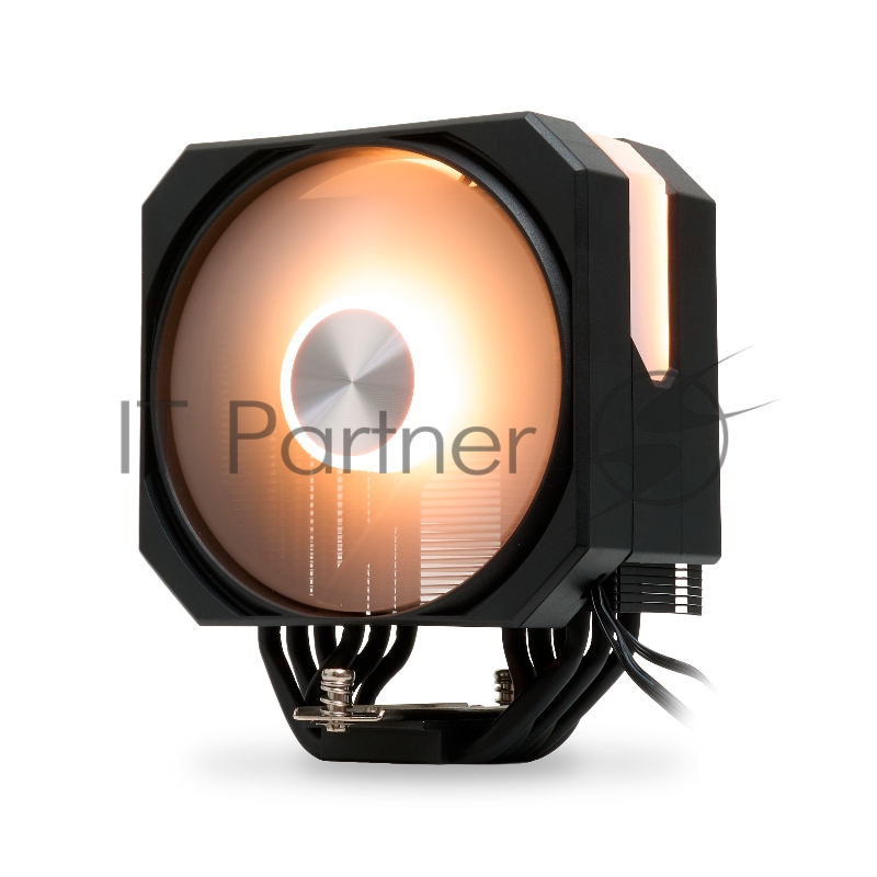 Кулер для процессора HSPD A116 BLACK ARGB (250W, 4-pin PWM, 155mm, Al/Cu, 6x6mm, ARGB, 1x120mm, 68CFM, 25dBA, 1650RPM, S: 1851/1700/1200/20XX/115X/13XX, AM5/AM4/AM3/AM2/AM3+/AM2+/FM2/ black)