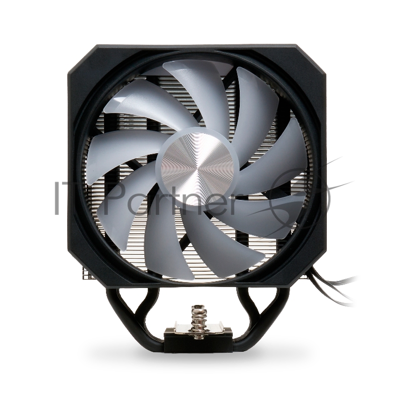 Кулер для процессора HSPD A116 BLACK ARGB (250W, 4-pin PWM, 155mm, Al/Cu, 6x6mm, ARGB, 1x120mm, 68CFM, 25dBA, 1650RPM, S: 1851/1700/1200/20XX/115X/13XX, AM5/AM4/AM3/AM2/AM3+/AM2+/FM2/ black)