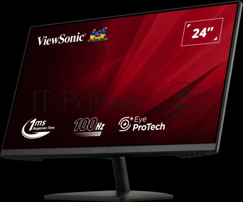 Монитор ViewSonic VA2408-MHDB черный IPS LED 23.8 16:9 HDMI M/M матовая 250cd 178гр/178гр 1920x1080 100Hz VGA DP FHD USB 3.3кг