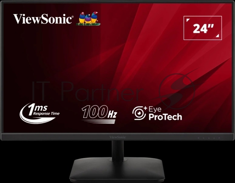 Монитор ViewSonic VA2408-MHDB черный IPS LED 23.8 16:9 HDMI M/M матовая 250cd 178гр/178гр 1920x1080 100Hz VGA DP FHD USB 3.3кг