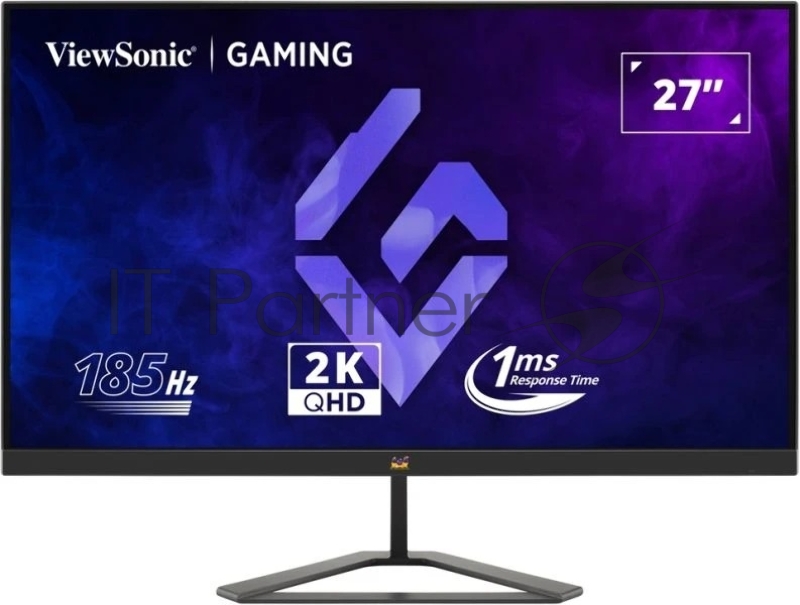 Монитор ViewSonic VX2758A-2K-PRO черный IPS LED 27 1ms 16:9 HDMI M/M матовая 1000:1 250cd 170гр/160гр 2560x1440 185Hz DP Quad HD 2K (1440p) 6кг