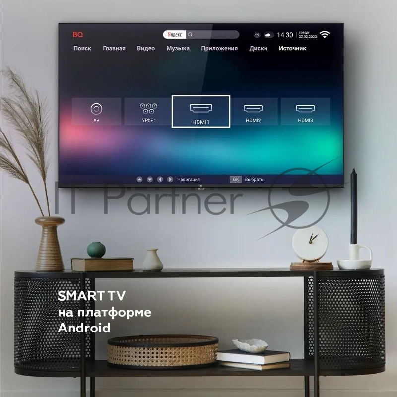 Телевизор BQ 43FS38B Black (РФ). 43 FHD ОС Android 14