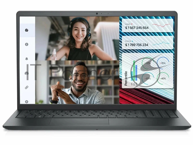 Ноутбук Dell Vostro 3520 i3-1215U 8Gb+8Gb SSD 512Gb Intel UHD Graphics 15,6 FHD IPS Cam 41Вт*ч Linux Ubuntu KBD RUENG Черный HDL5A91028W-16G