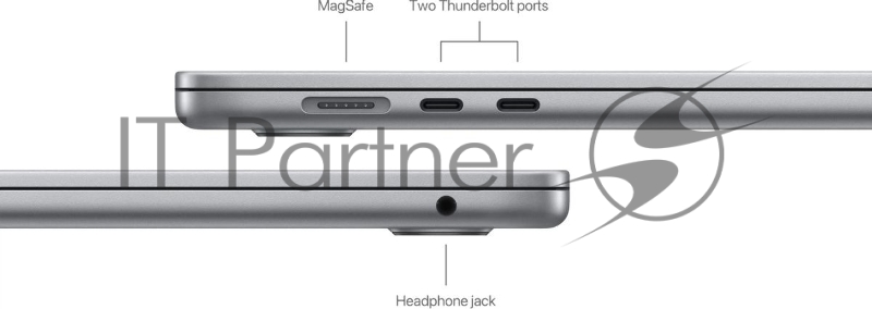 Ноутбук Apple MacBook Air A3114 M3 8 core 16Gb SSD256Gb/10 core GPU 15.3 Liquid Retina (2880x1864) Mac OS grey space WiFi BT Cam (MC9D4LL/A)