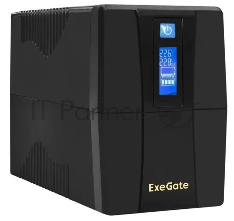 ИБП ExeGate SpecialPro Smart LLB-650.LCD.AVR.2SH.RJ.USB <650VA/360W, LCD, AVR, 2*Schuko, RJ45/11, USB, Black>
