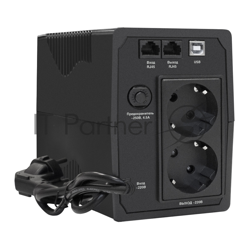 ИБП ExeGate SpecialPro Smart LLB-650.LCD.AVR.2SH.RJ.USB <650VA/360W, LCD, AVR, 2*Schuko, RJ45/11, USB, Black>
