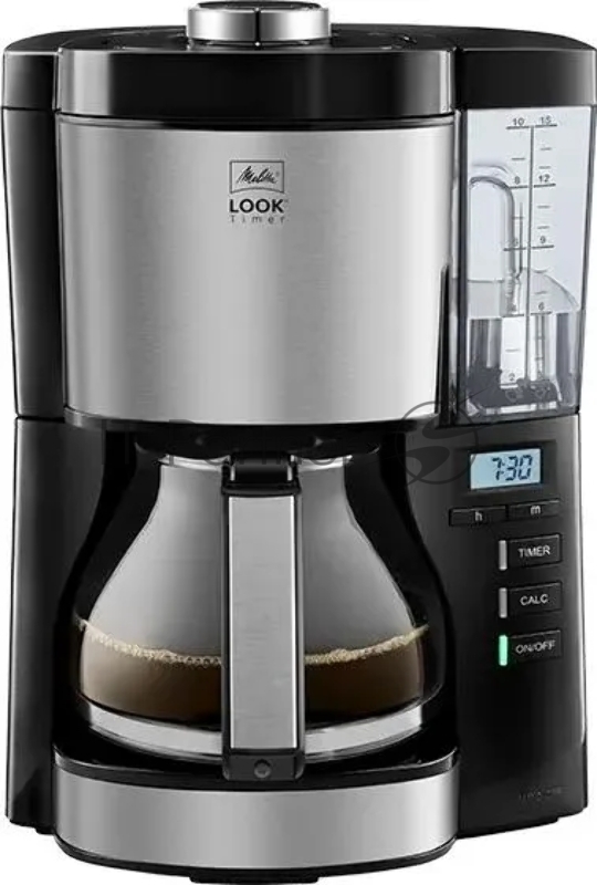 Кофеварка капельная Melitta Look V Therm Timer Black Filter 1000Вт черный/нержавеющая сталь