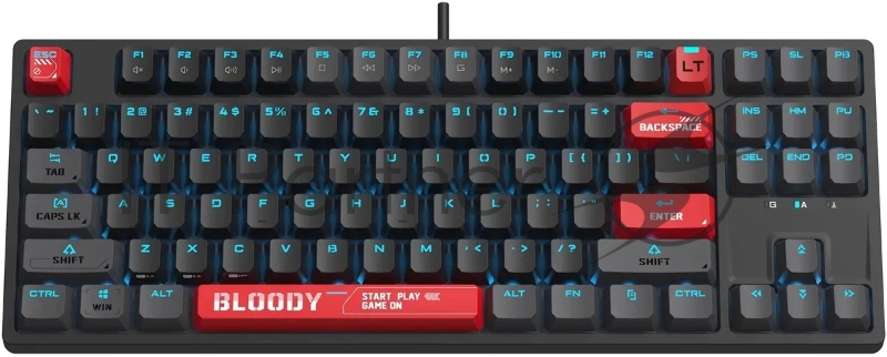 Клавиатура A4Tech Bloody AT87 механическая черный/красный USB for gamer LED (AT87)