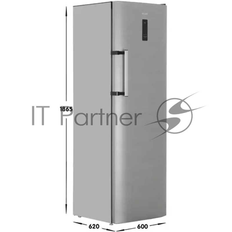 Морозильный шкаф ATLANT M 7606-140 ND, NO FROST, серебристый