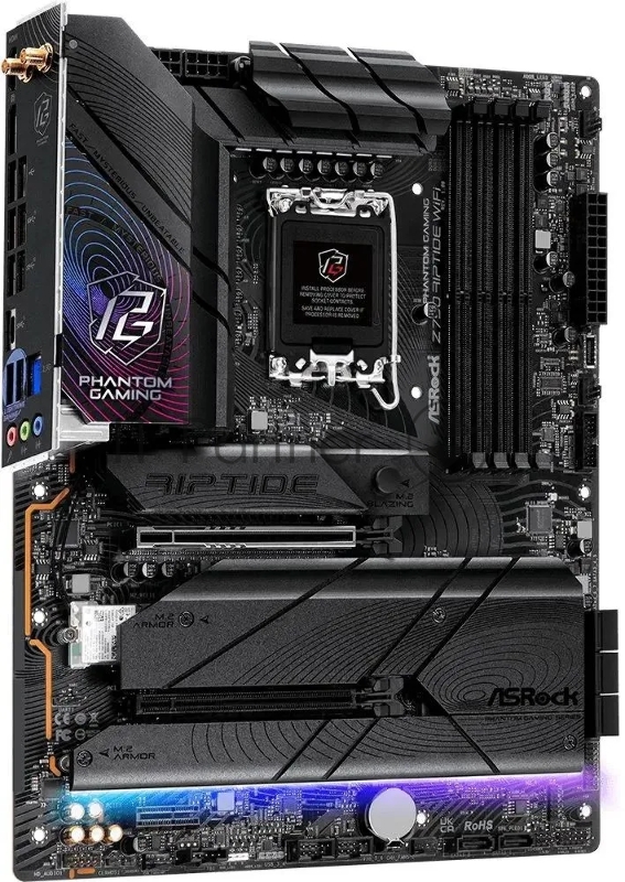 Материнская плата ASRock Z790 PG Riptide, LGA 1700, Intel Z790, 4xDDR5, 8xSATA, 5xM.2, 1xPCI-E 5.0 x16, 1xPCI-E 4.0 x16, 1xPCI-E x1, 1xDisplayPort, 1xHDMI, 1x 2.5Gb LAN, 2xUSB-A 2.0, 2xUSB-A 3.2 Gen 2, 4xUSB-A 3.2 Gen 1, 1xUSB-C 3.2 Gen 1, 3x3.5 мм,