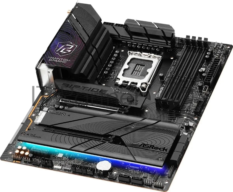 Материнская плата ASRock Z790 PG Riptide, LGA 1700, Intel Z790, 4xDDR5, 8xSATA, 5xM.2, 1xPCI-E 5.0 x16, 1xPCI-E 4.0 x16, 1xPCI-E x1, 1xDisplayPort, 1xHDMI, 1x 2.5Gb LAN, 2xUSB-A 2.0, 2xUSB-A 3.2 Gen 2, 4xUSB-A 3.2 Gen 1, 1xUSB-C 3.2 Gen 1, 3x3.5 мм,