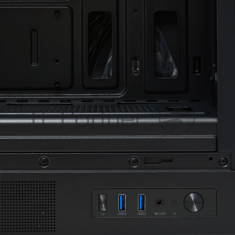 Корпус без блока питания HSPD M310, Mesh Mini-tower, черный, TG, 0.4 SPCC, 3x120mm ARGB mATX, mITX 180/280/160mm 1x2.5, 1x3.5, 4xPCI 2xUSB-A 3.0 452x277x418mm