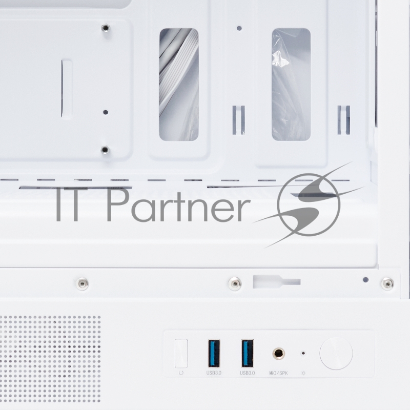 Корпус без блока питания HSPD M310, Mesh Mini-tower, белый, TG, 0.4 SPCC, 3x120mm ARGB mATX, mITX 180/280/160mm 1x2.5, 1x3.5, 4xPCI 2xUSB-A 3.0 452x277x418mm