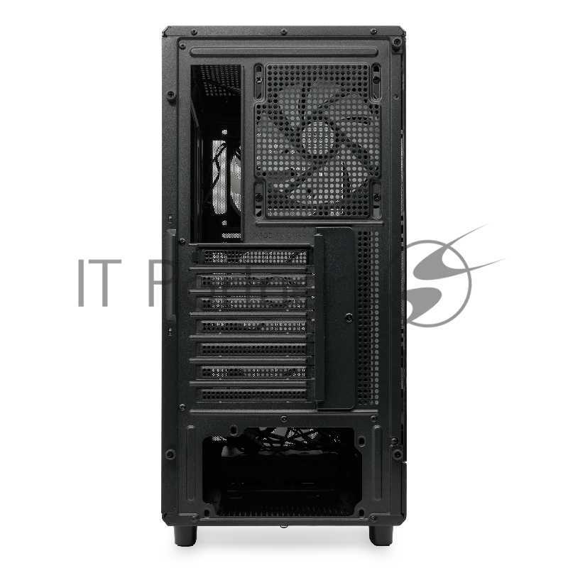 Корпус без блока питания HSPD M510, Mesh Mid Tower, черный, TG, 0.5 SPCC, 4x120mm ARGB ATX, mATX, mITX 180/280/160mm 1x2.5, 1x3.5, 7xPCI 2xUSB-A 3.0 517x277x418mm