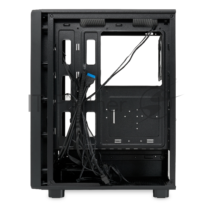 Корпус без блока питания HSPD M510, Mesh Mid Tower, черный, TG, 0.5 SPCC, 4x120mm ARGB ATX, mATX, mITX 180/280/160mm 1x2.5, 1x3.5, 7xPCI 2xUSB-A 3.0 517x277x418mm