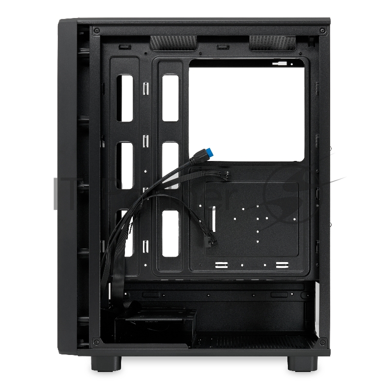 Корпус без блока питания HSPD M510, Mesh Mid Tower, черный, TG, 0.5 SPCC, no fans ATX, mATX, mITX 180/280/160mm 1x2.5, 1x3.5, 7xPCI 1xUSB-A 3.0, 1xUSB-A 1.0 517x277x418mm