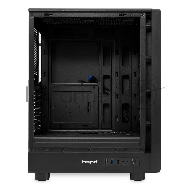 Корпус без блока питания HSPD M510, Mesh Mid Tower, черный, TG, 0.5 SPCC, no fans ATX, mATX, mITX 180/280/160mm 1x2.5, 1x3.5, 7xPCI 1xUSB-A 3.0, 1xUSB-A 1.0 517x277x418mm