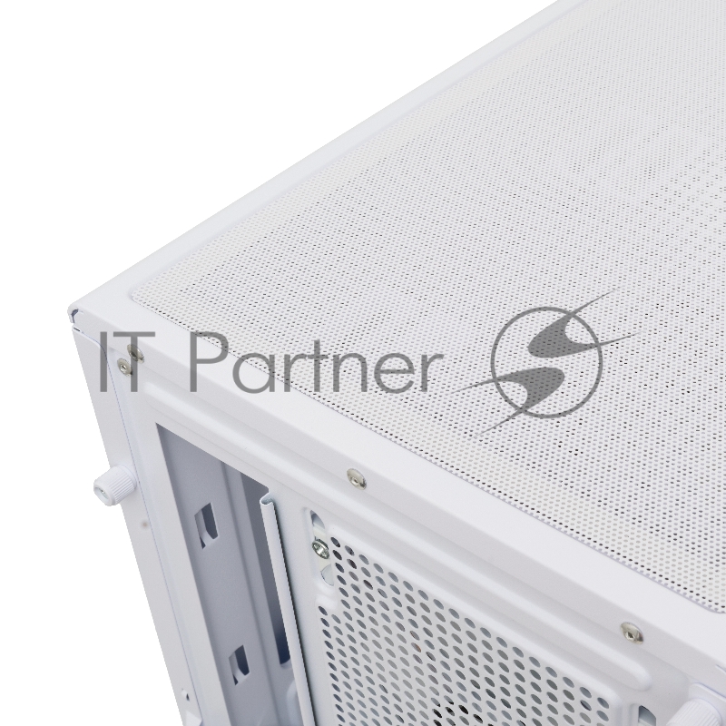 Корпус без блока питания HSPD M510, Mesh Mid Tower, белый, TG, 0.5 SPCC, 4x120mm ARGB ATX, mATX, mITX 180/280/160mm 1x2.5, 1x3.5, 7xPCI 2xUSB-A 3.0 517x277x418mm