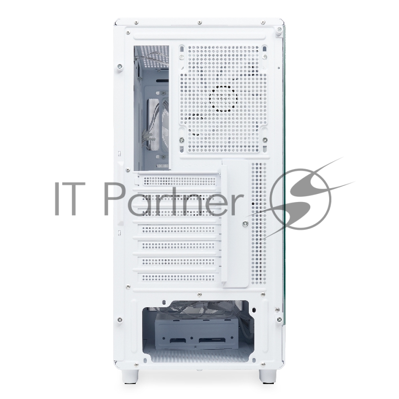 Корпус без блока питания HSPD M510, Mesh Mid Tower, белый, TG, 0.5 SPCC, 4x120mm ARGB ATX, mATX, mITX 180/280/160mm 1x2.5, 1x3.5, 7xPCI 2xUSB-A 3.0 517x277x418mm