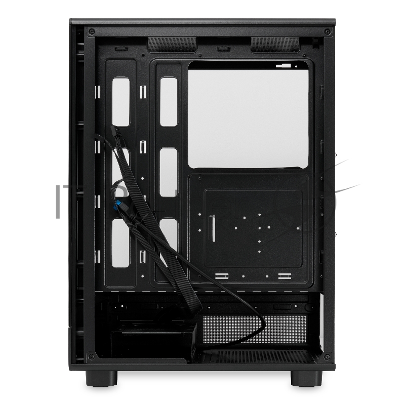 Корпус без блока питания HSPD F510, Panoramic Mid Tower, черный, TG, 0.5 SPCC, no fans ATX, mATX, mITX 180/280/160mm 1x2.5, 1x3.5, 7xPCI 1xUSB-A 3.0, 1xUSB-A 1.0 356x218x467mm